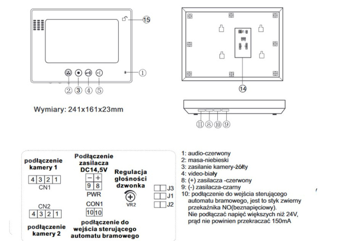 Vidos M670B – Monitor wideodomofonu